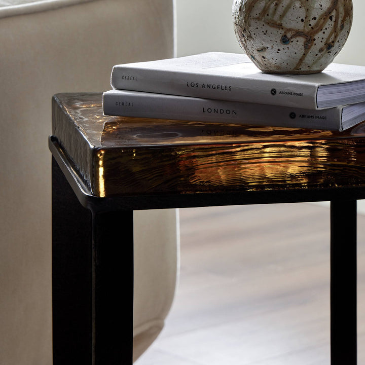 Four Hands - Lennie Cast Glass End Table - 239911-001 | American Home Furniture
