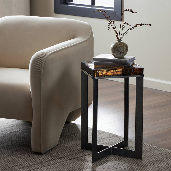 Four Hands - Lennie Cast Glass End Table - 239911-001 | American Home Furniture