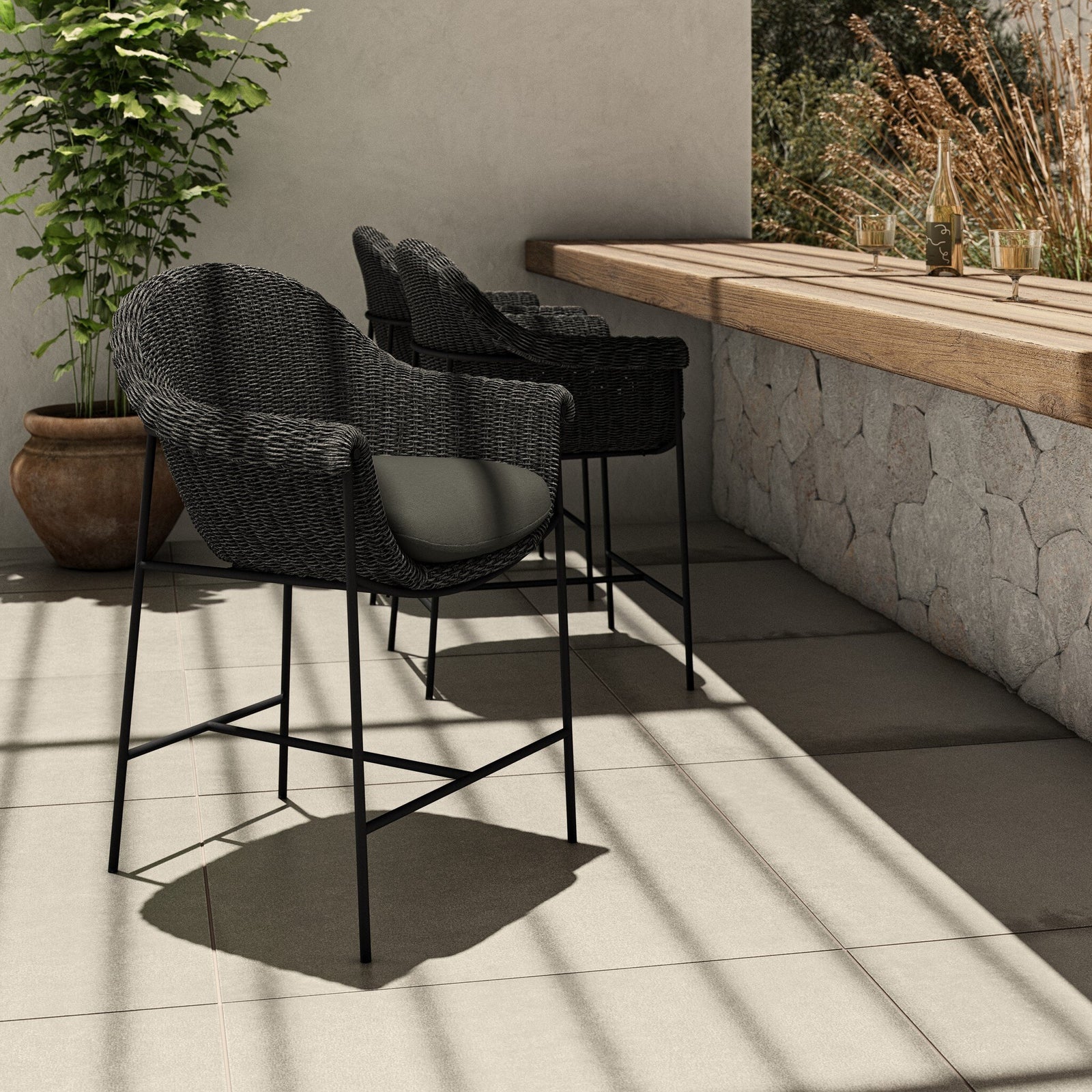 Four Hands - Suerte Outdoor Stool - 239965-004 | American Home Furniture