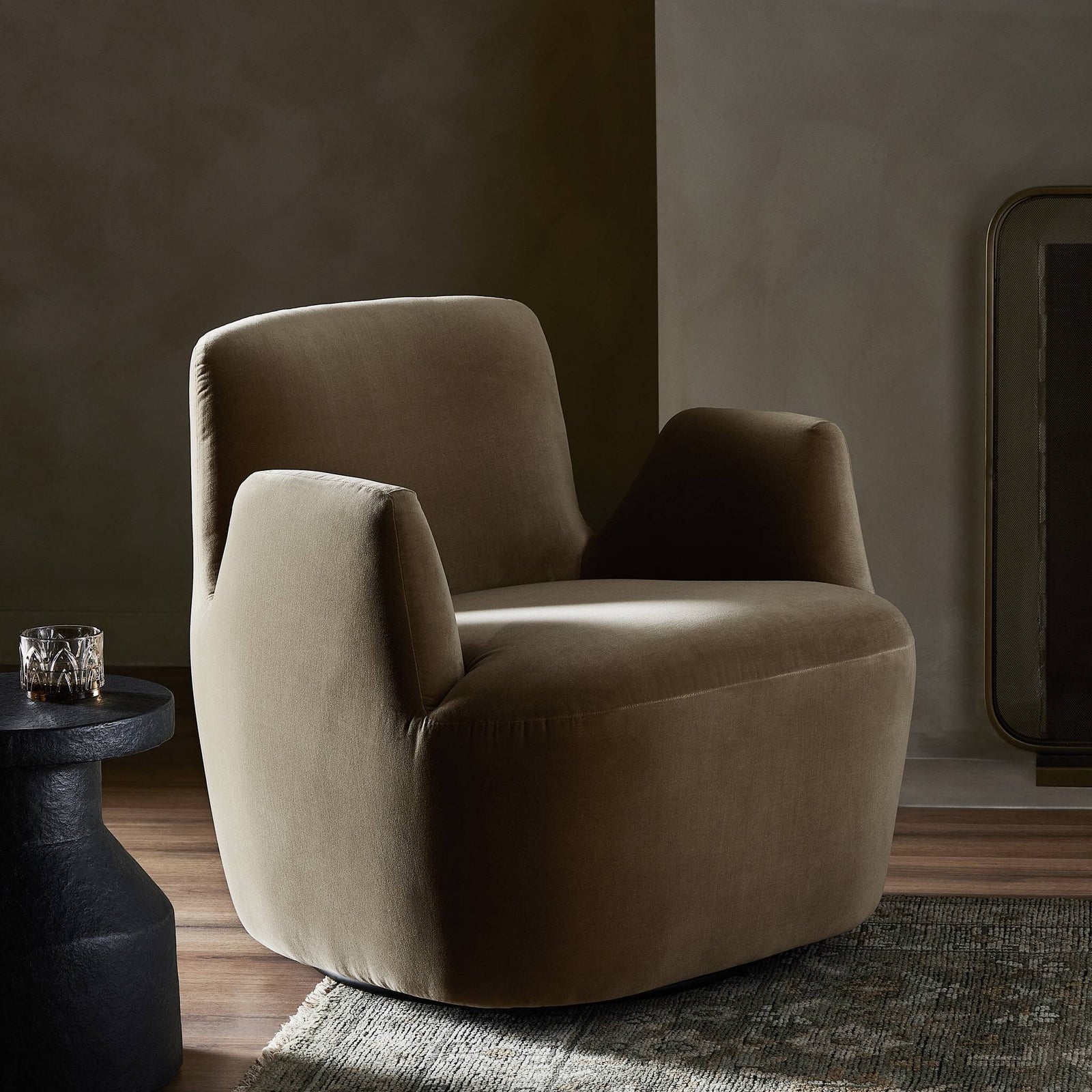 Four Hands - Reed Swivel Chair - 240664-002 | American Home Furniture