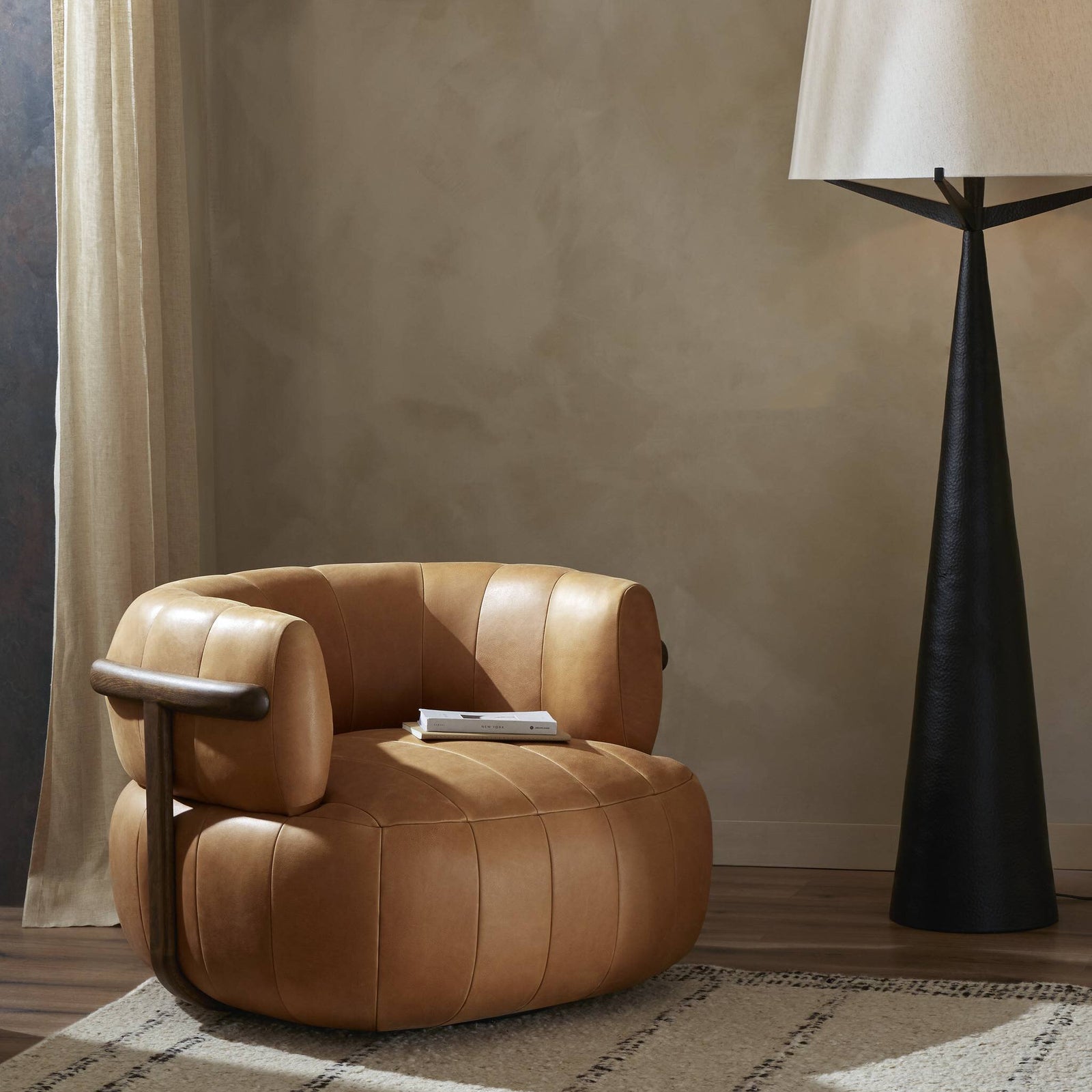 Four Hands - Doss Swivel Chair - 240673-002 | American Home Furniture