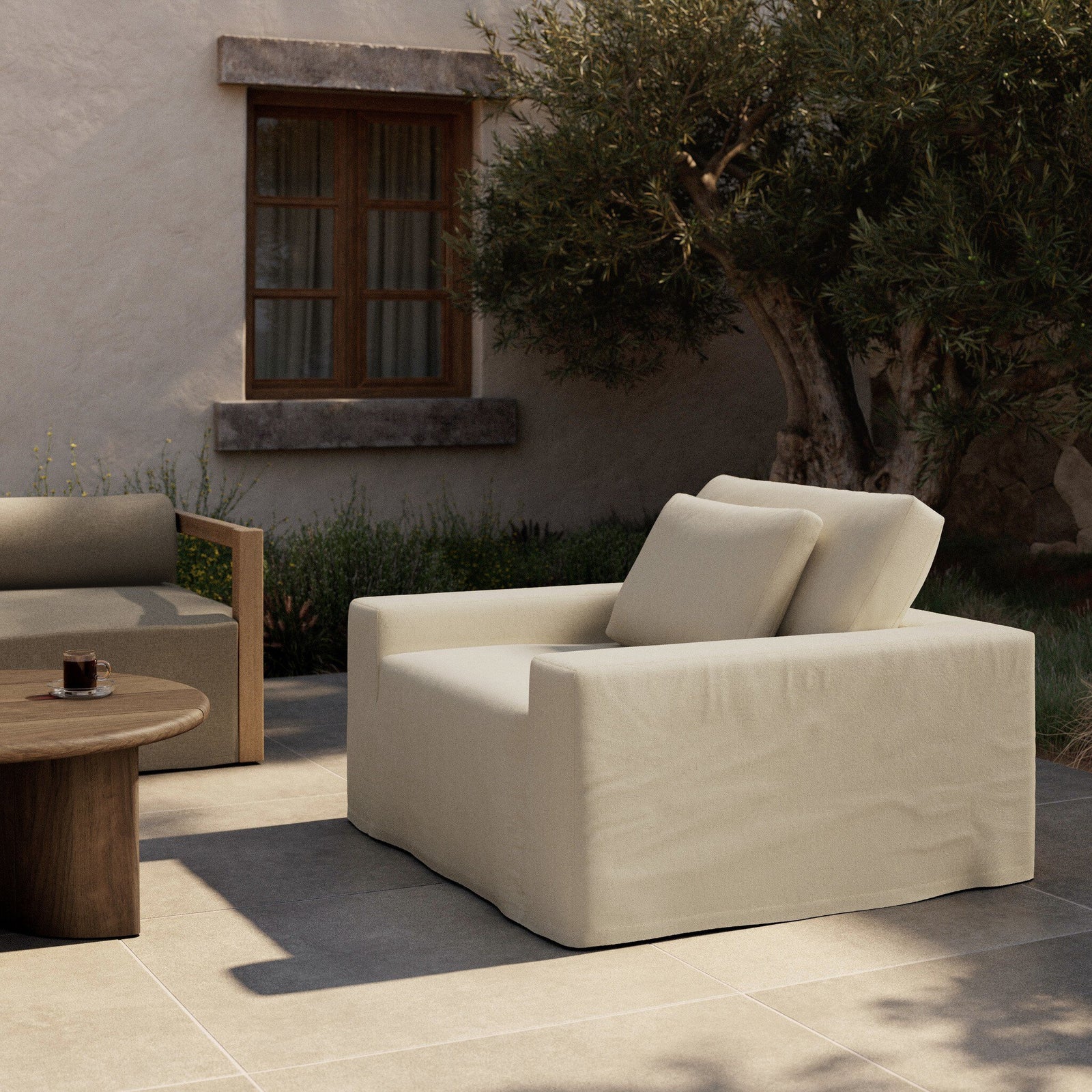 Four Hands - Ostend Outdoor Slipcover Chair - 241066-001 | American Home Furniture