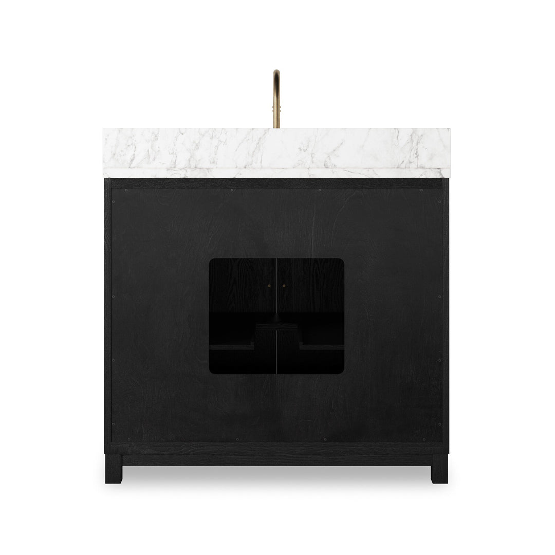 Satin Drifted Black Veneer