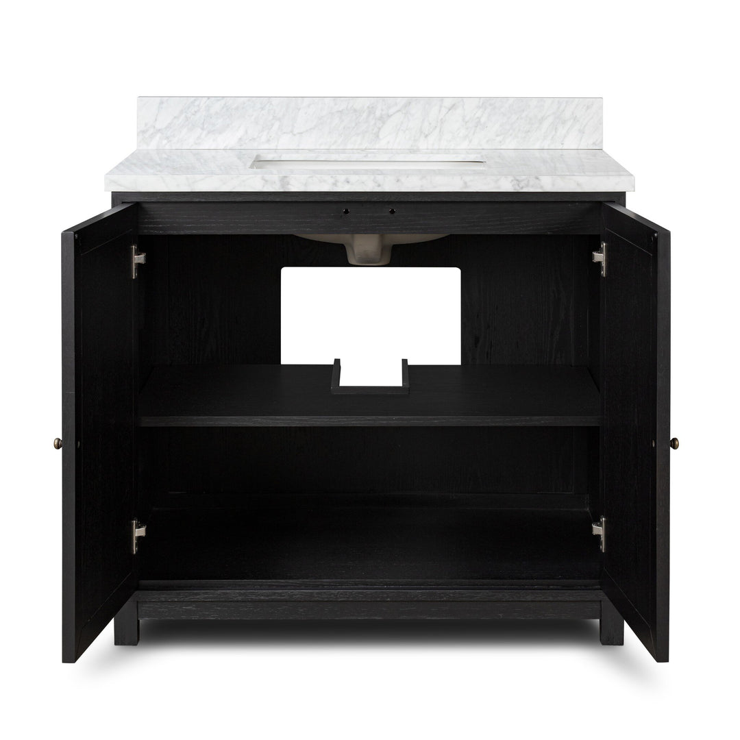 Satin Drifted Black Veneer