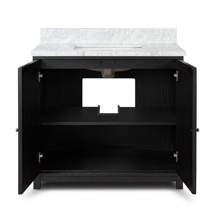 Satin Drifted Black Veneer