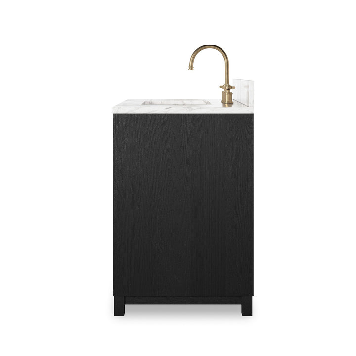 Satin Drifted Black Veneer