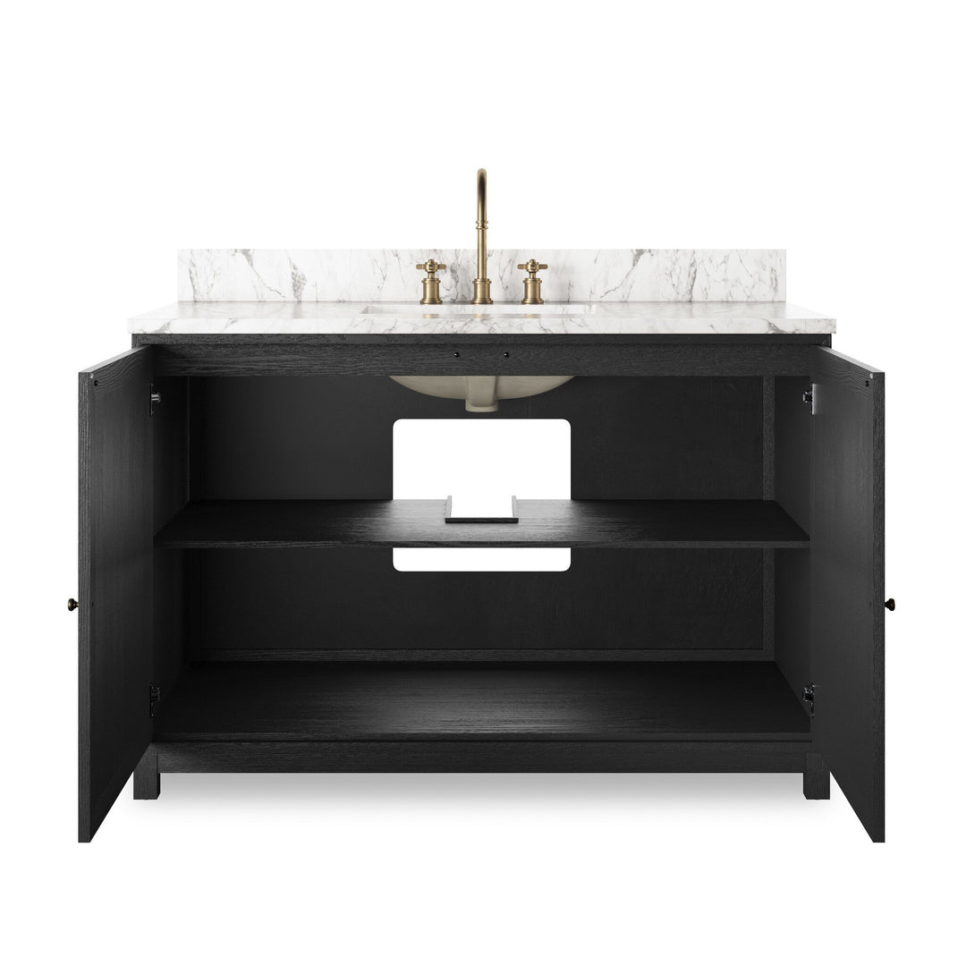 Satin Drifted Black Veneer