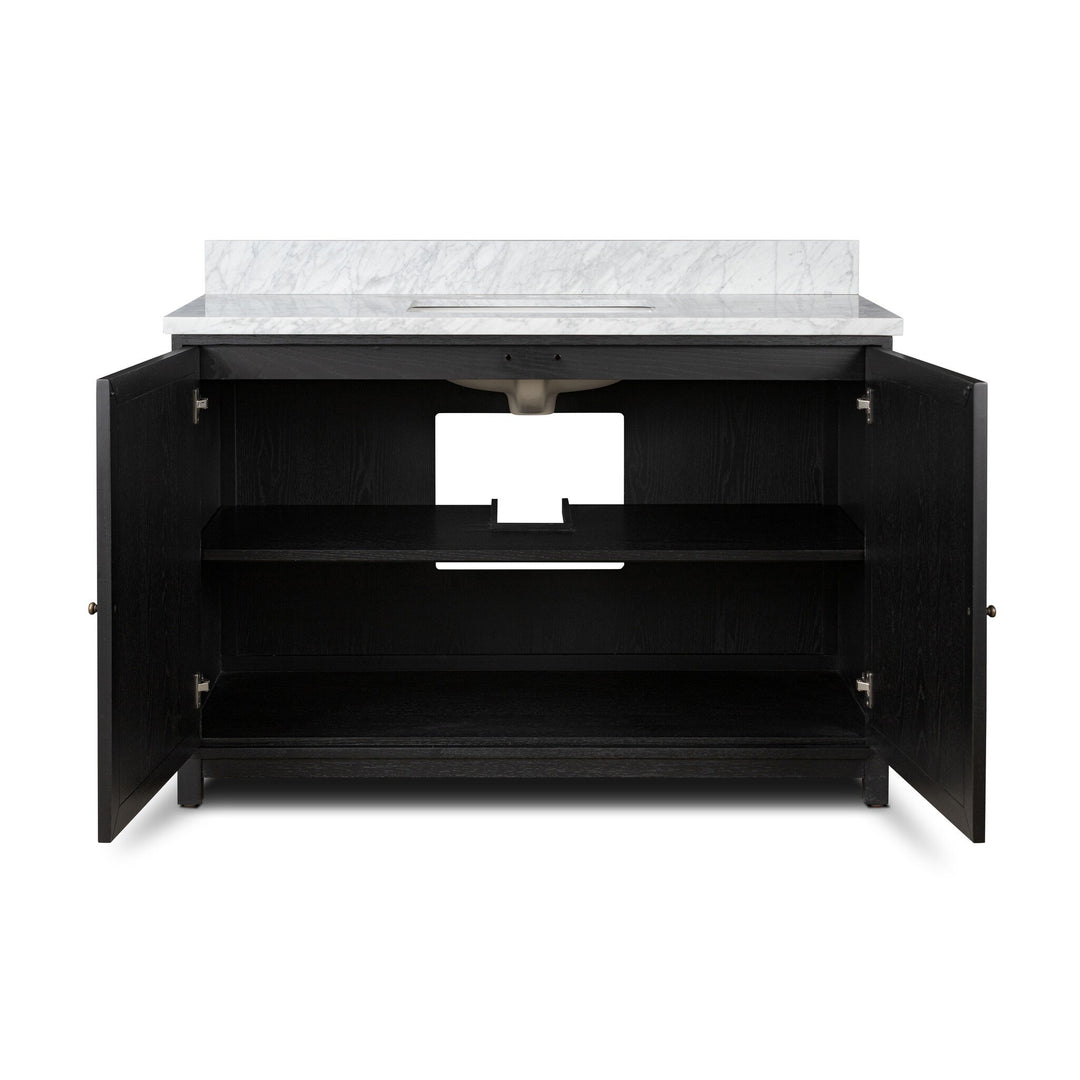 Satin Drifted Black Veneer