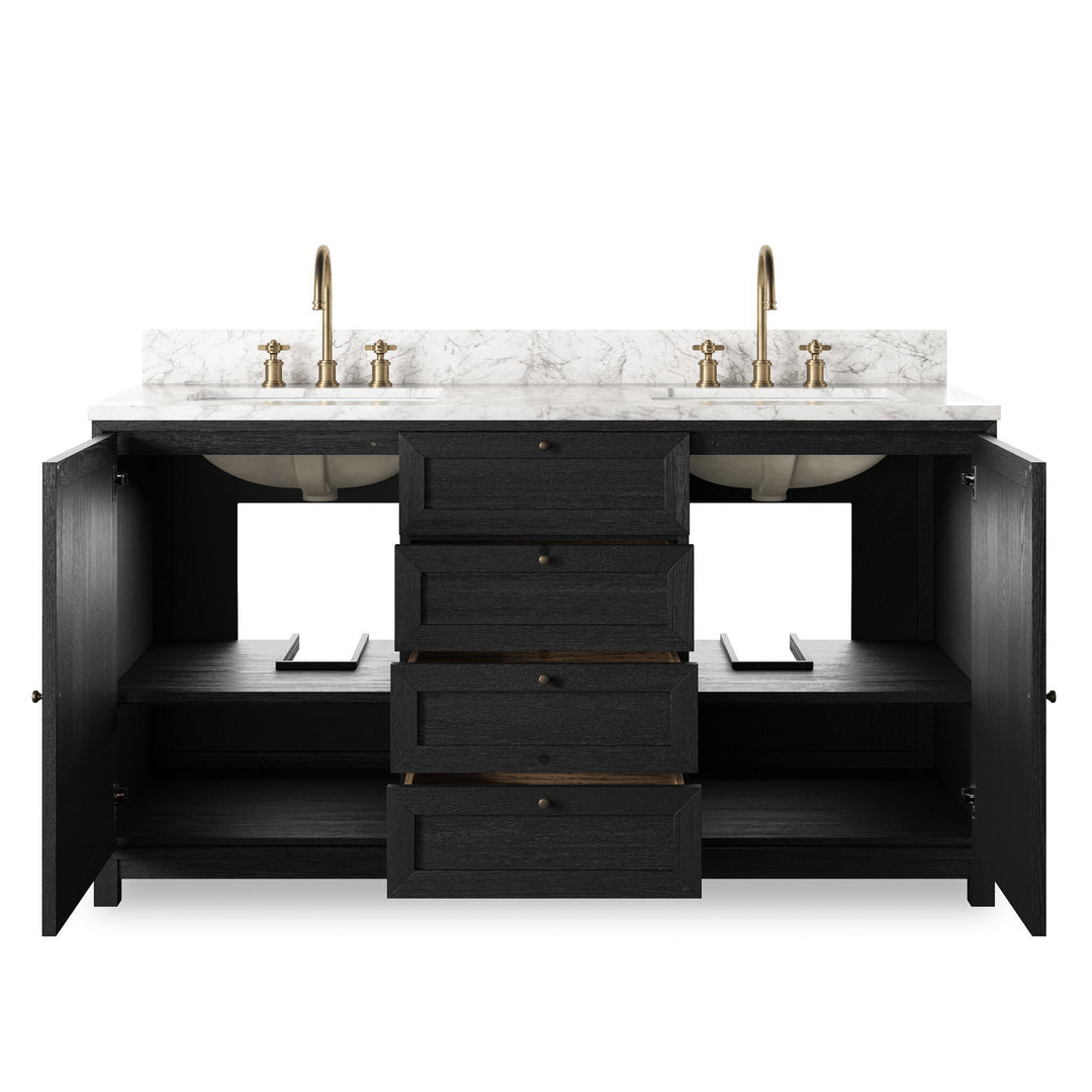 Satin Drifted Black Veneer