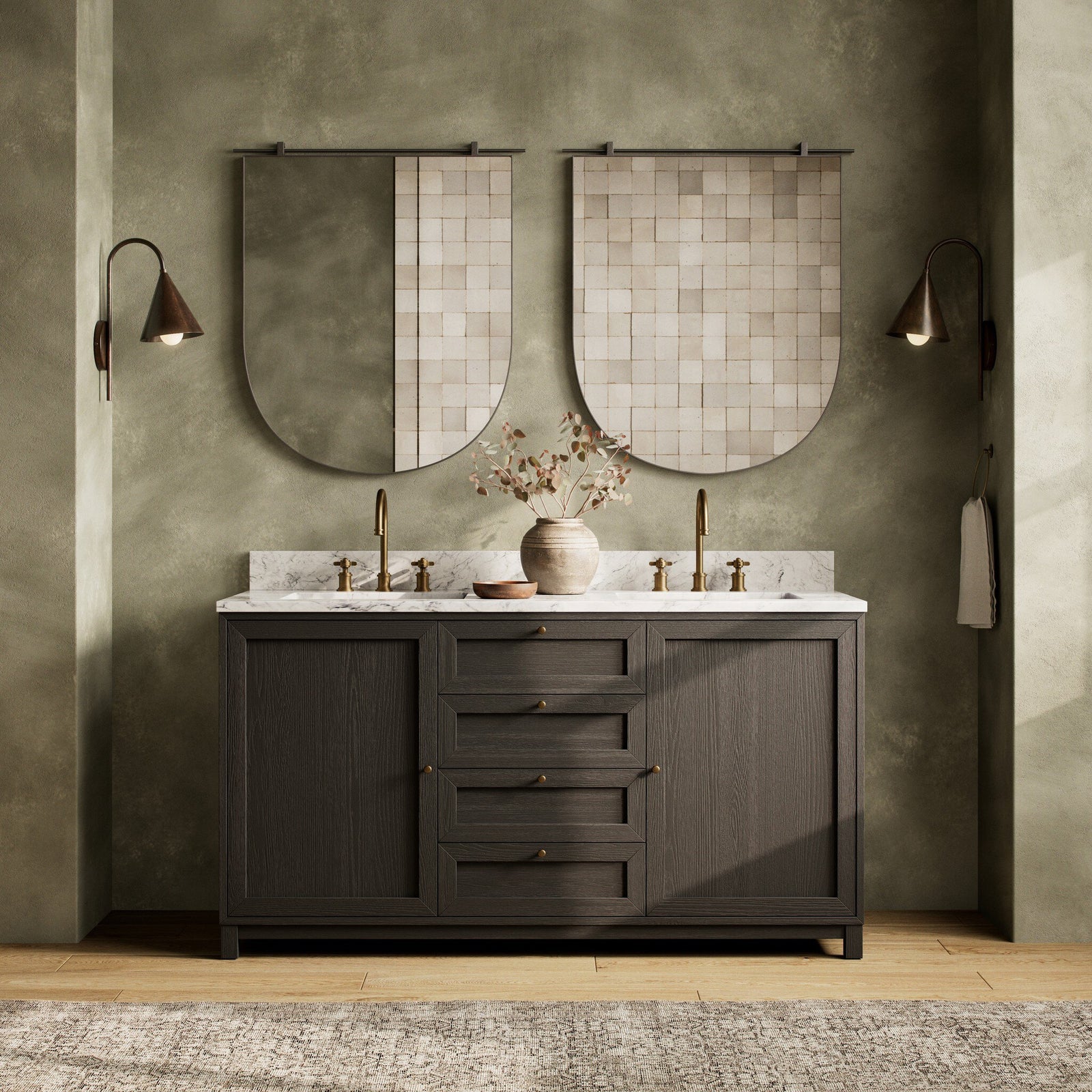 Satin Drifted Black Veneer