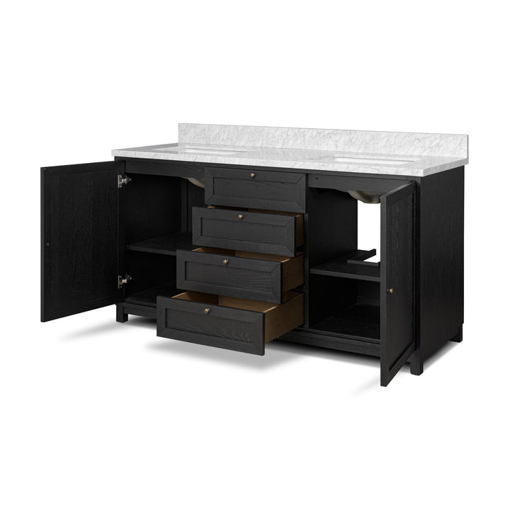 Satin Drifted Black Veneer
