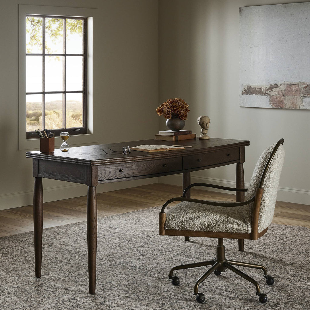 Four Hands - Bowfront Desk - 243408-001 | American Home Furniture
