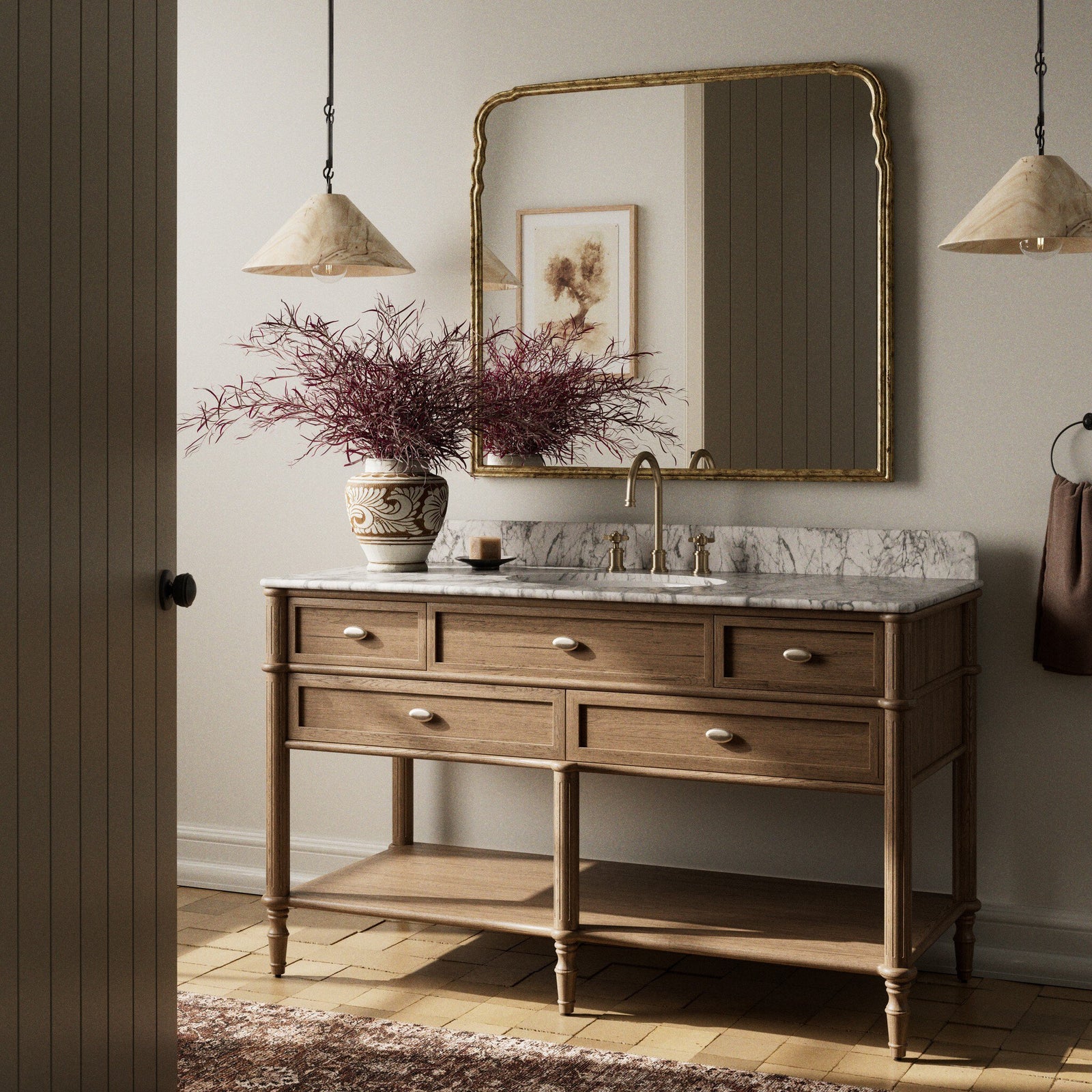 Four Hands - Toulouse Single Wide Vanity - 243481-007 | American Home Furniture
