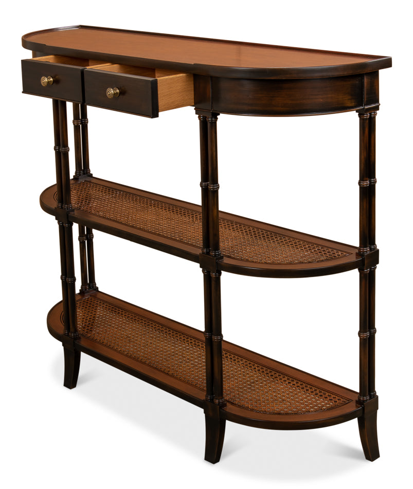 American Home Furniture | Sarreid - Winston Console Table W/Shelves