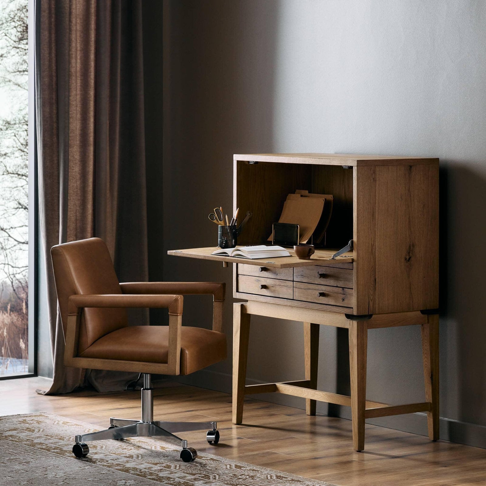 Four Hands - Bergstrom Secretary Desk - 243797-001 | American Home Furniture