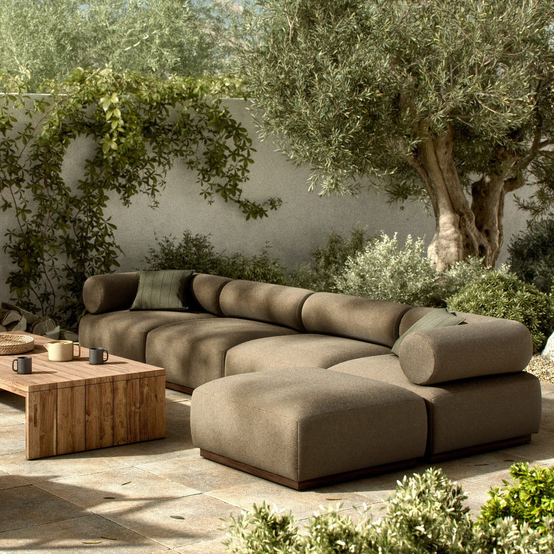 Four Hands - Lenox Outdoor 4Pc Sectional w/Ottoman - 245287-001 | American Home Furniture
