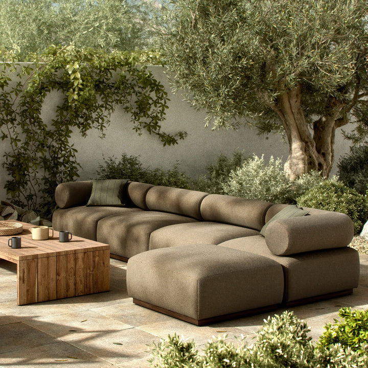 Four Hands - Lenox Outdoor 4Pc Sectional w/Ottoman - 245287-001 | American Home Furniture
