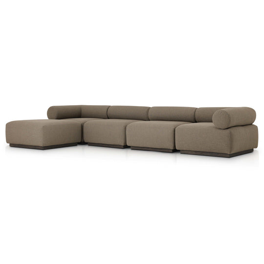 Four Hands - Lenox Outdoor 4Pc Sectional w/Ottoman - 245287-001 | American Home Furniture