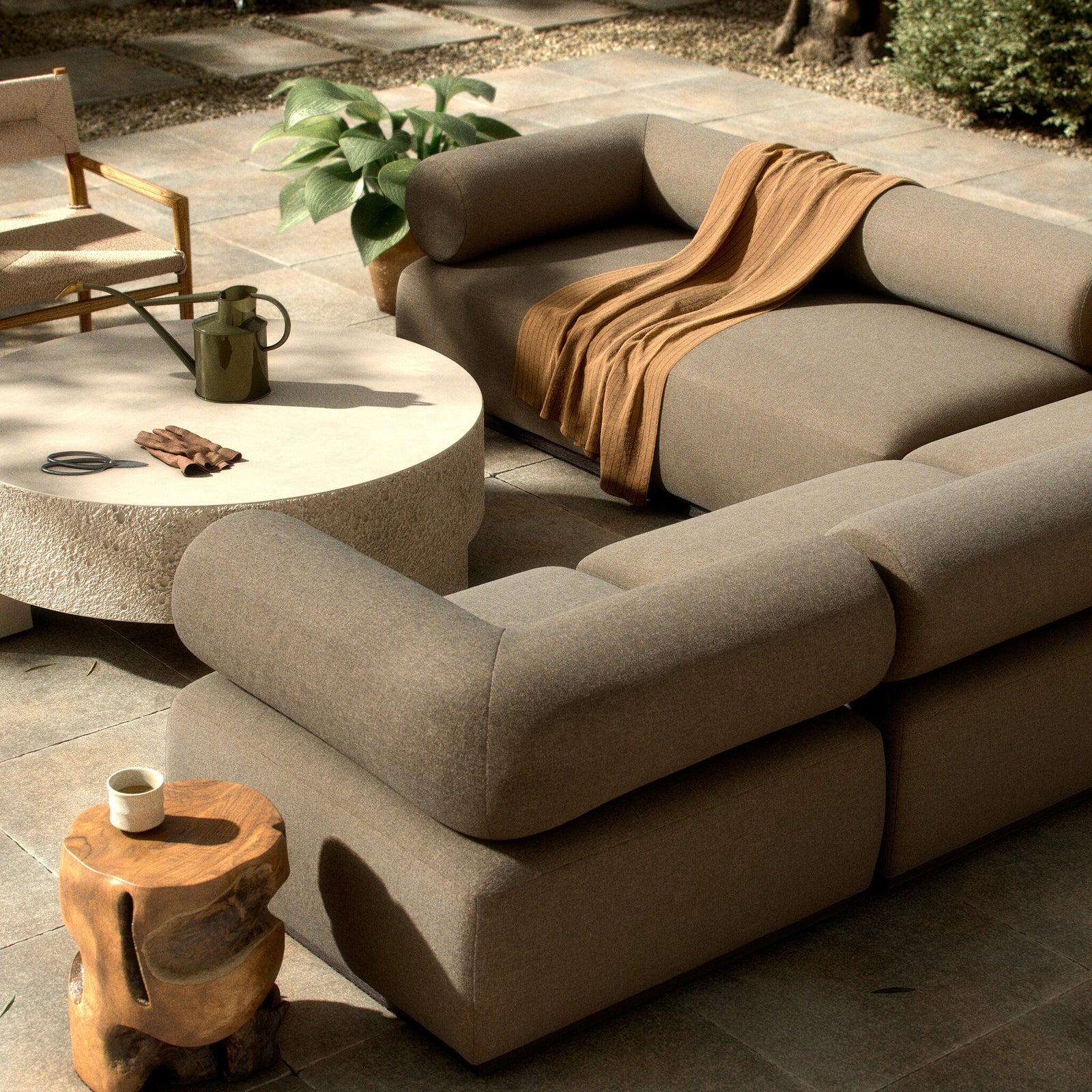 Four Hands - Lenox Outdoor 5Pc Sectional - 245289-001 | American Home Furniture