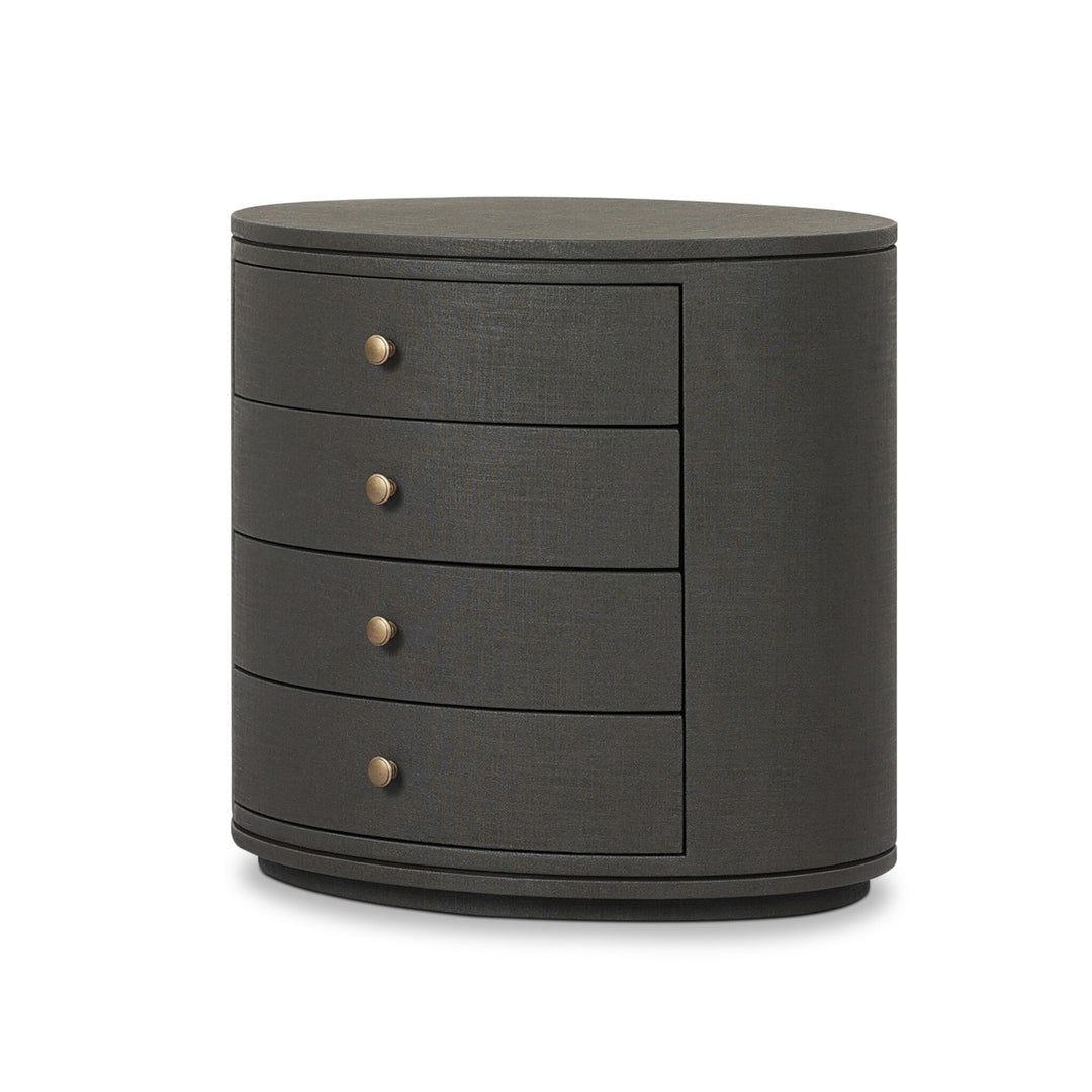 Dark Green Lacquered Linen