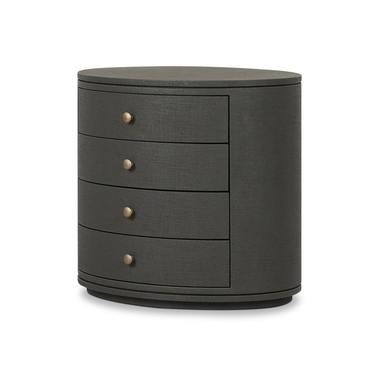 Dark Green Lacquered Linen