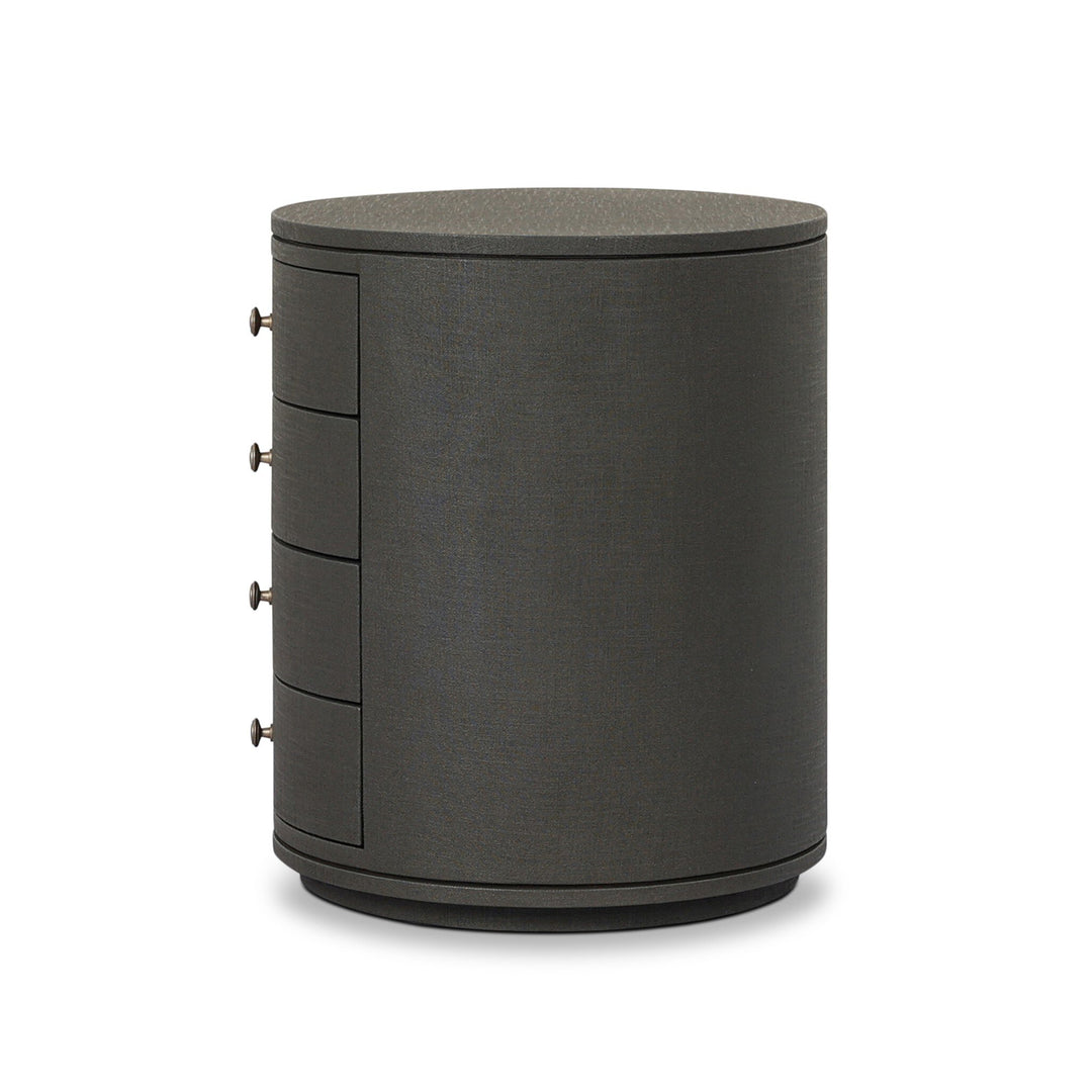 Dark Green Lacquered Linen