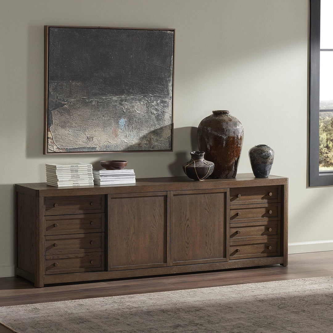 Miko Media Console - AmericanHomeFurniture