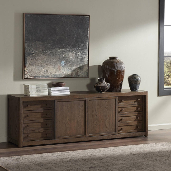 Miko Media Console - AmericanHomeFurniture