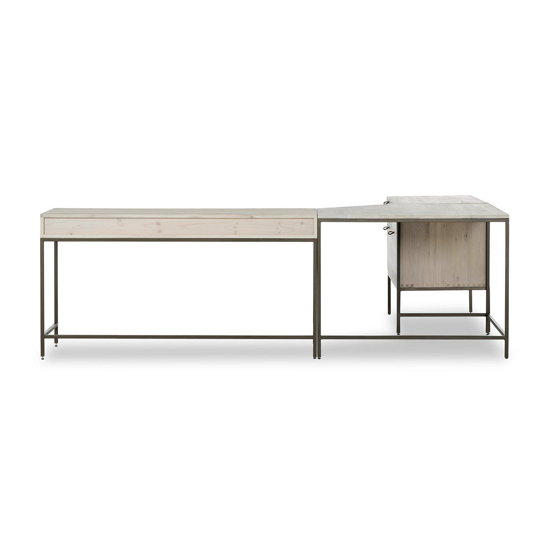 Four Hands - Trey Desk System with Wide Filing Cabinet - 246882-003 | American Home Furniture