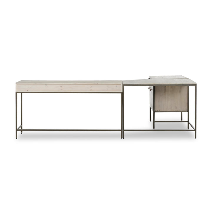 Four Hands - Trey Desk System with Wide Filing Cabinet - 246882-003 | American Home Furniture