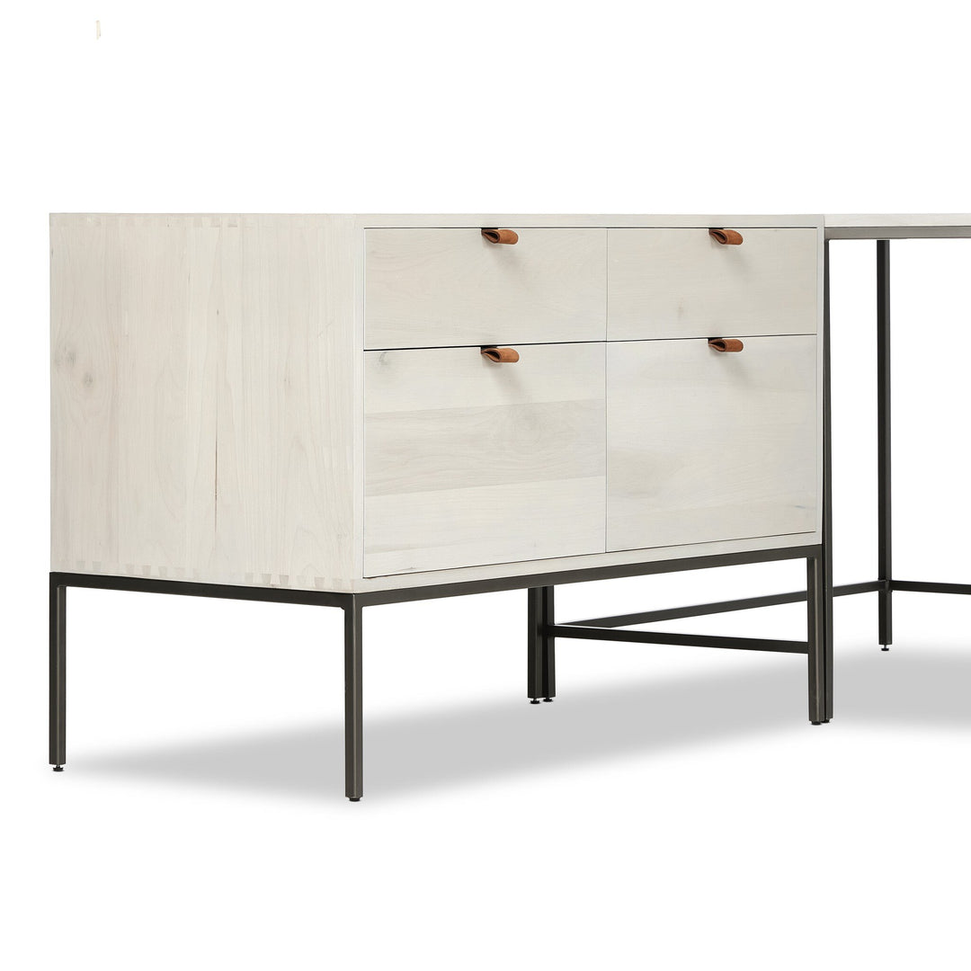 Four Hands - Trey Desk System with Wide Filing Cabinet - 246882-003 | American Home Furniture