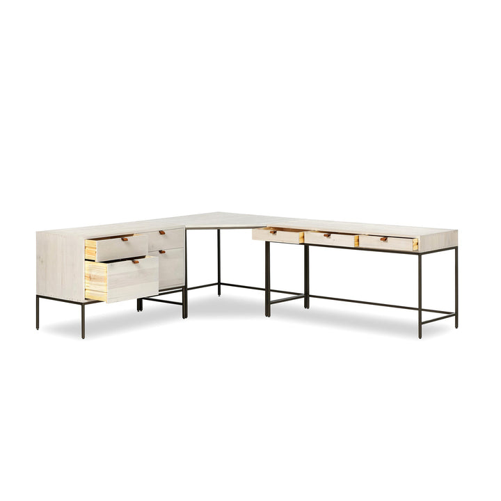 Four Hands - Trey Desk System with Wide Filing Cabinet - 246882-003 | American Home Furniture