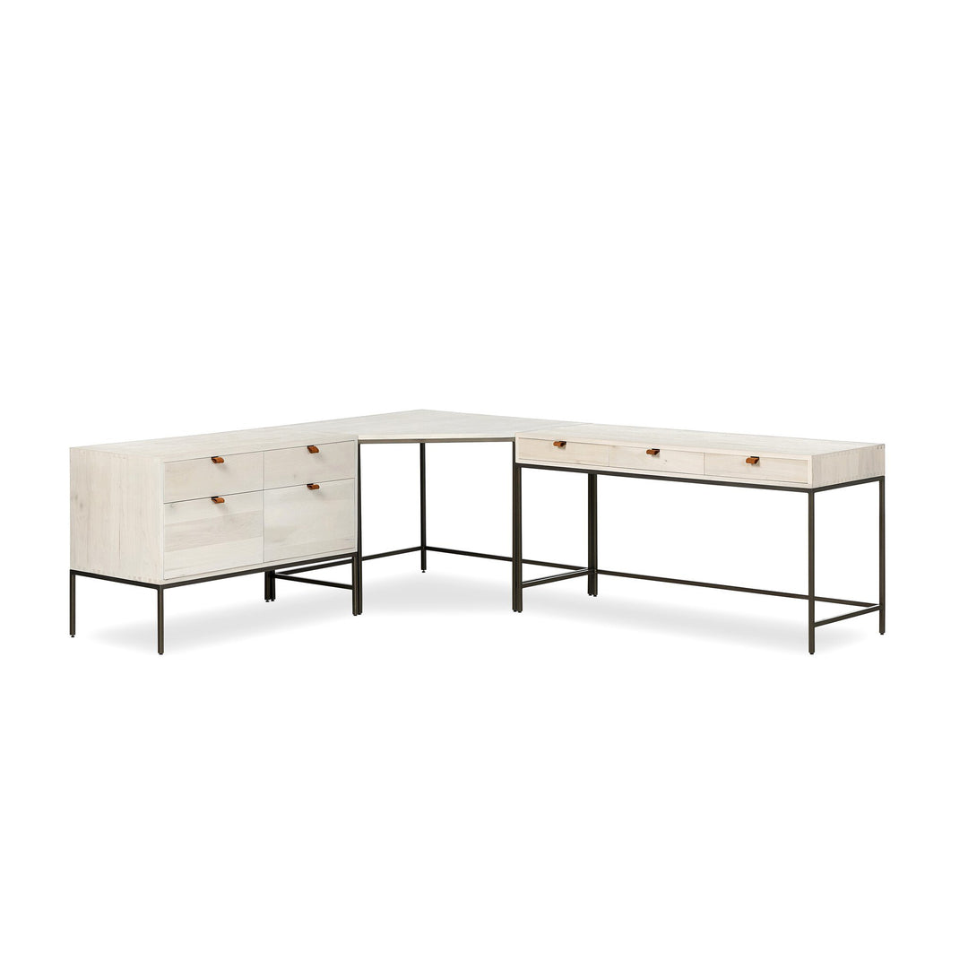 Four Hands - Trey Desk System with Wide Filing Cabinet - 246882-003 | American Home Furniture