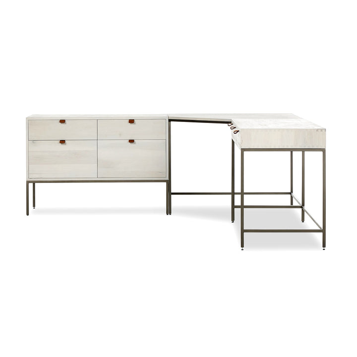 Four Hands - Trey Desk System with Wide Filing Cabinet - 246882-003 | American Home Furniture