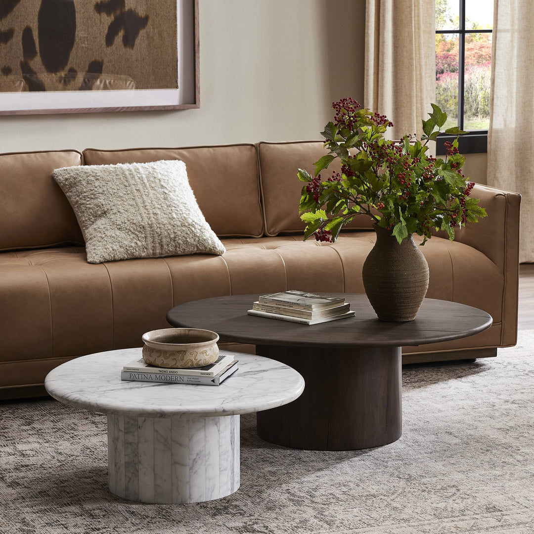 Four Hands - Stuart Wood Large & Marble Small Coffee Table - 247186-001 | American Home Furniture