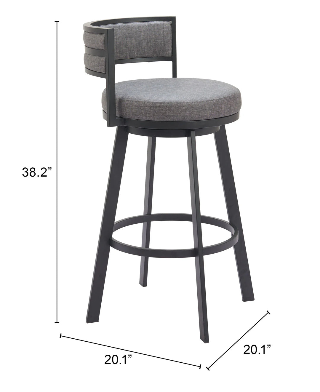 Gimsby Swivel Barstool Gray - AmericanHomeFurniture