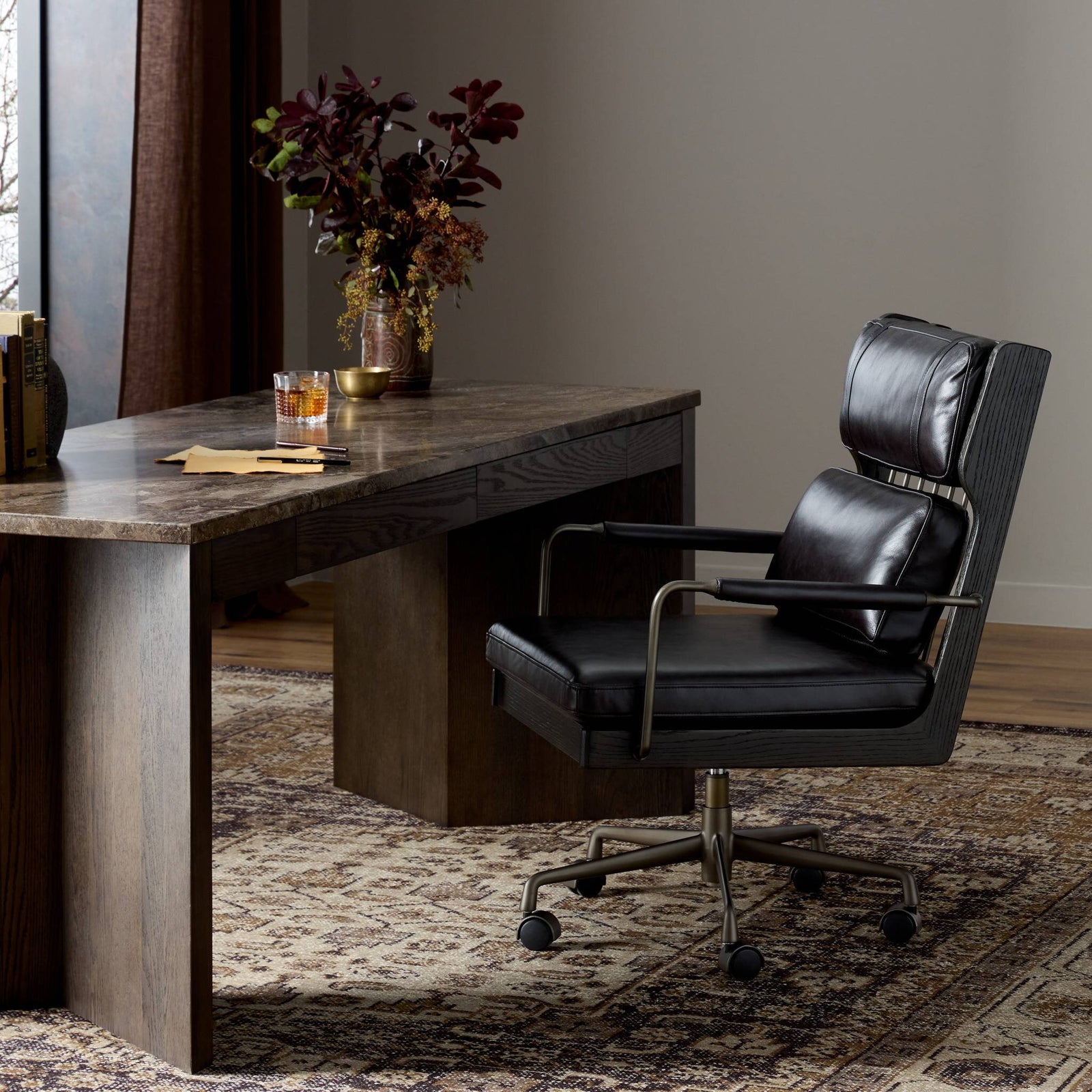 Four Hands - Ludvig Desk Chair - 247901-002 | American Home Furniture