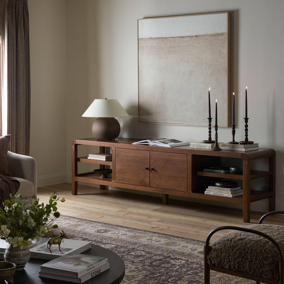 Hawkes Media Console - AmericanHomeFurniture