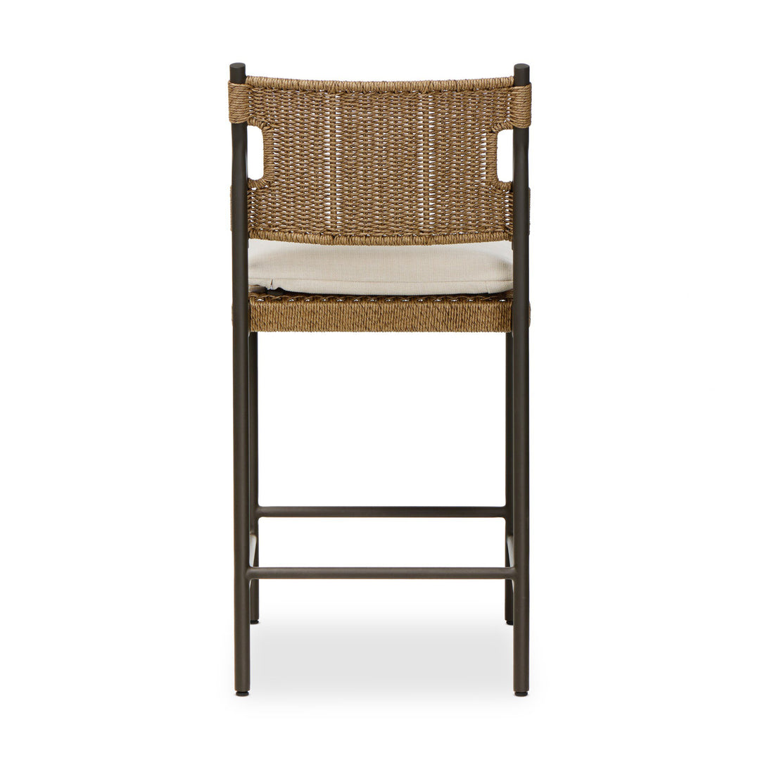 Four Hands - Miller Outdoor Woven Stool - 248031-002 | American Home Furniture