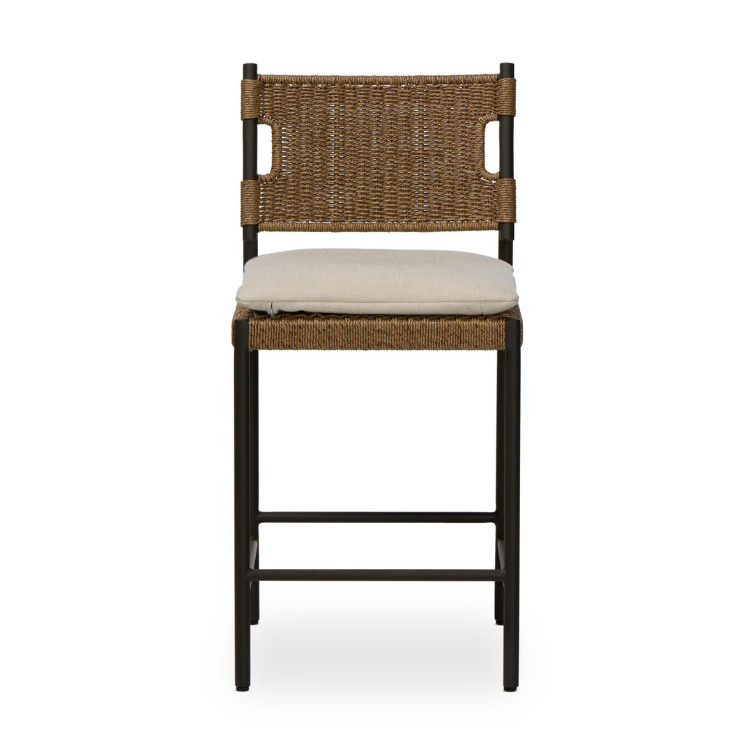 Four Hands - Miller Outdoor Woven Stool - 248031-002 | American Home Furniture