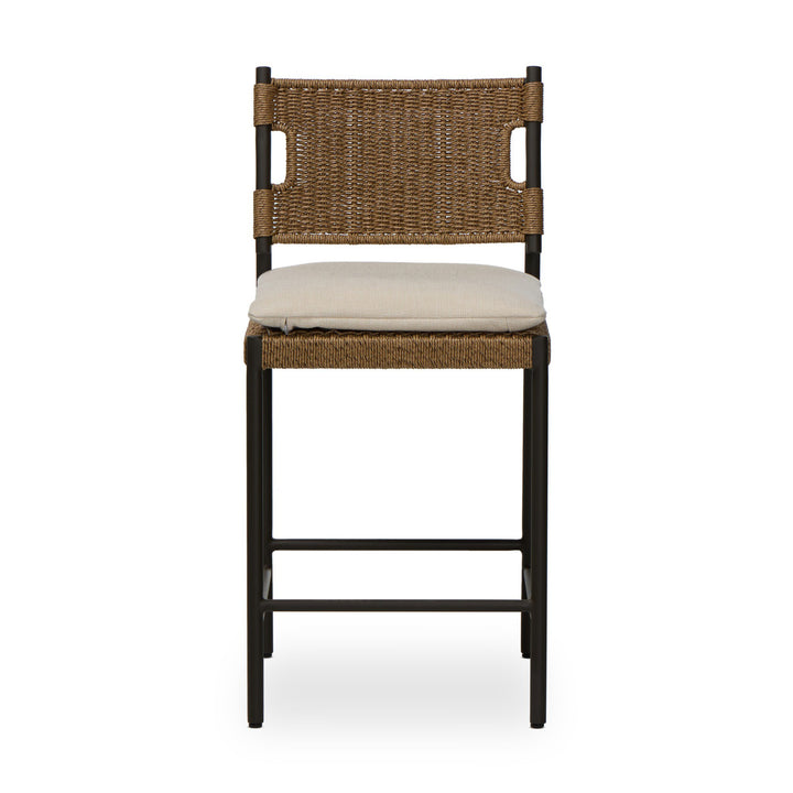 Four Hands - Miller Outdoor Woven Stool - 248031-002 | American Home Furniture