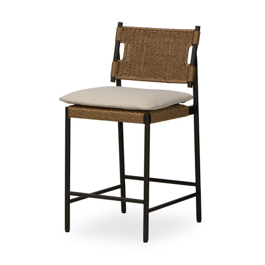 Four Hands - Miller Outdoor Woven Stool - 248031-002 | American Home Furniture
