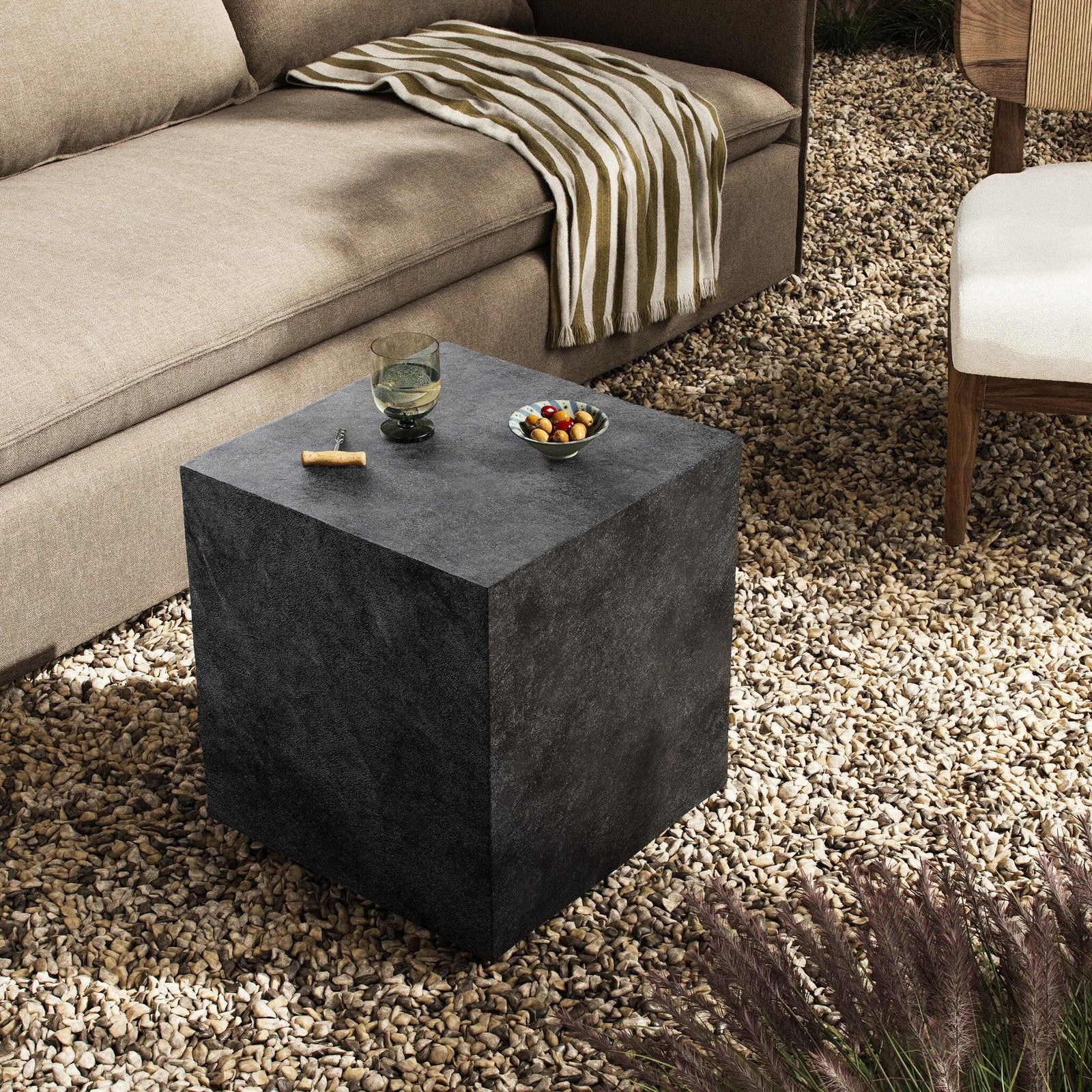 Four Hands Graso Outdoor End Table OUTDOOR ACCENT TABLES