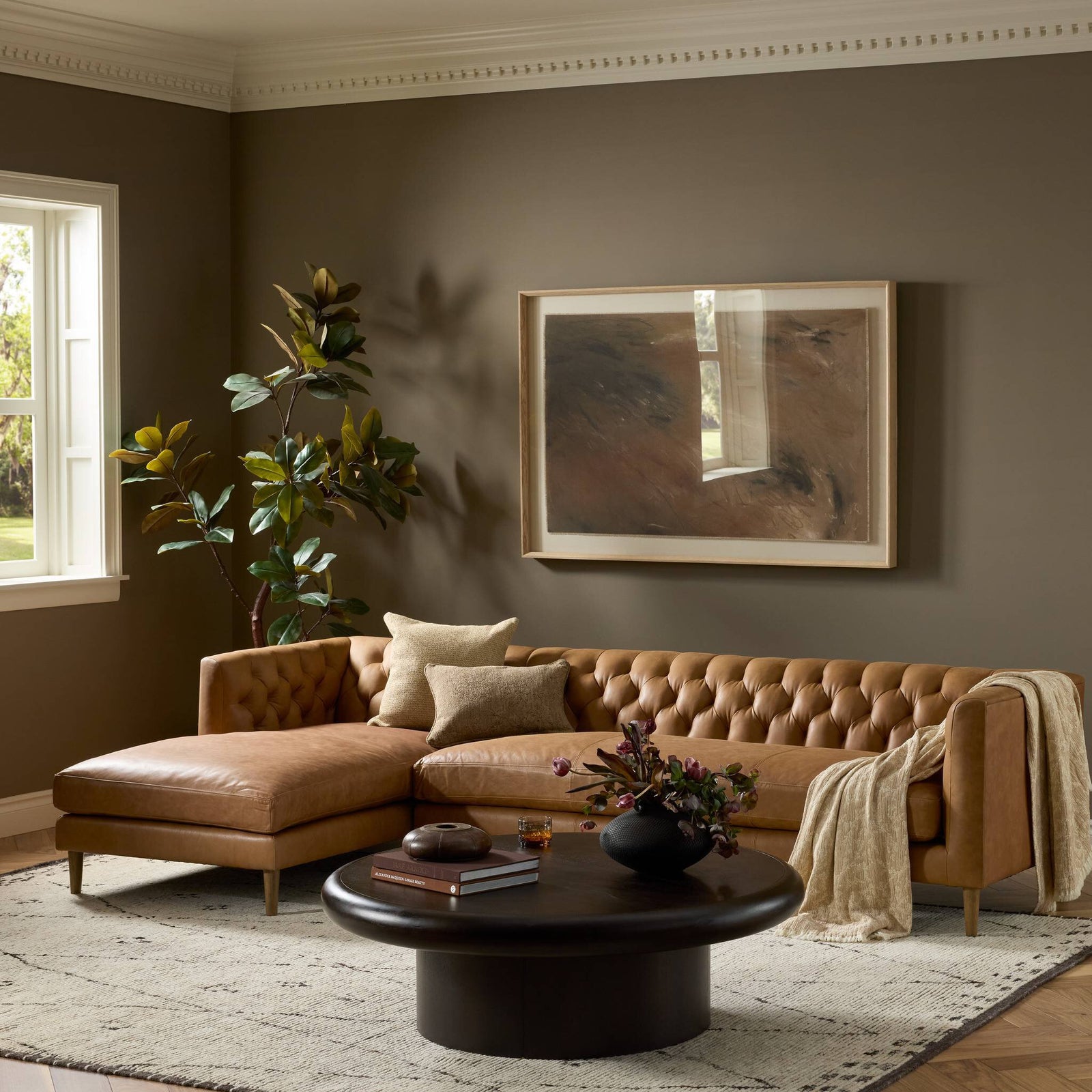 Four Hands - Thurston Rounded Leg 2 pc Sectional w LAF Chaise - 248666-001 | American Home Furniture