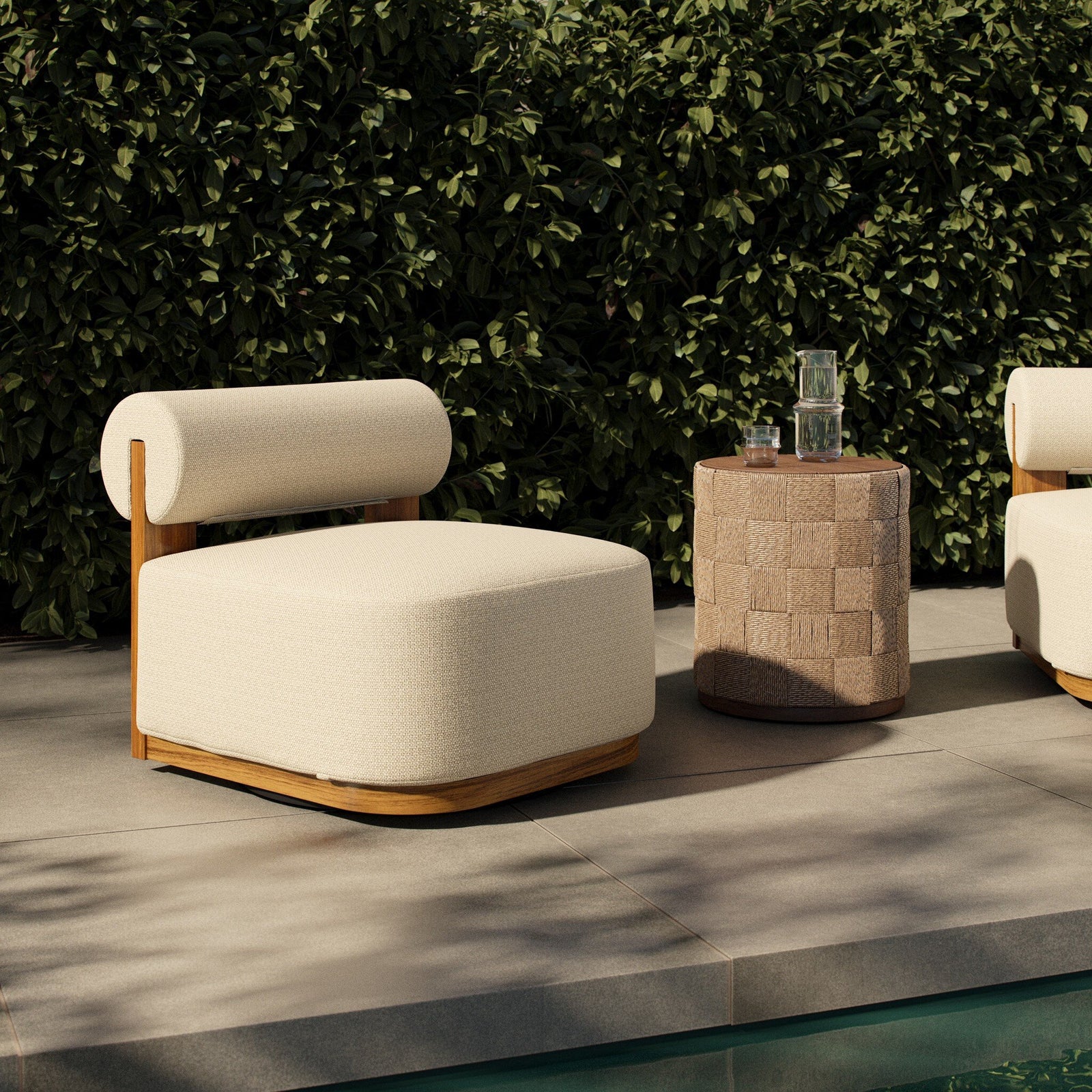 Four Hands - Malta Outdoor Swivel Chair - 248976-001 | American Home Furniture