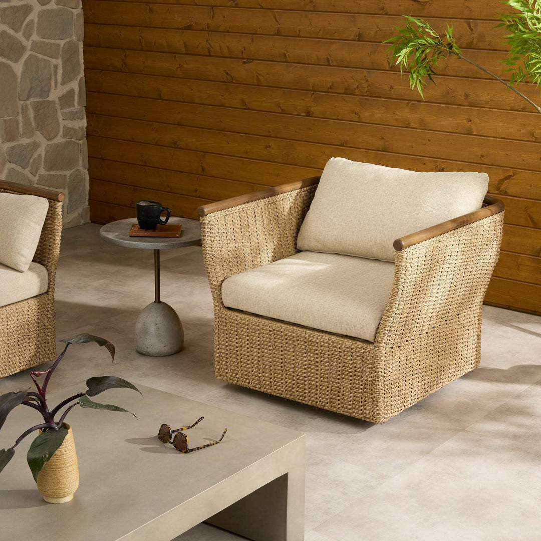 Four Hands - Elmira Outdoor Swivel Chair - 248977-001 | American Home Furniture