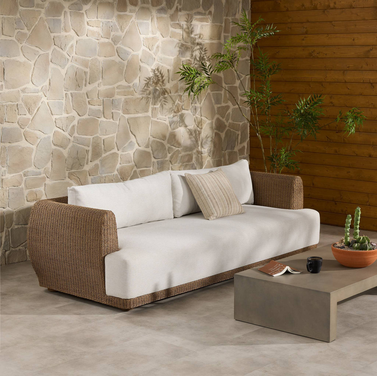 Four Hands - Noble Outdoor Sofa 104" - 248992-001 | American Home Furniture