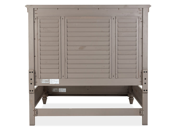 Lancaster Dovetail Grey Queen Shutter Panel Bed - B4352-55
