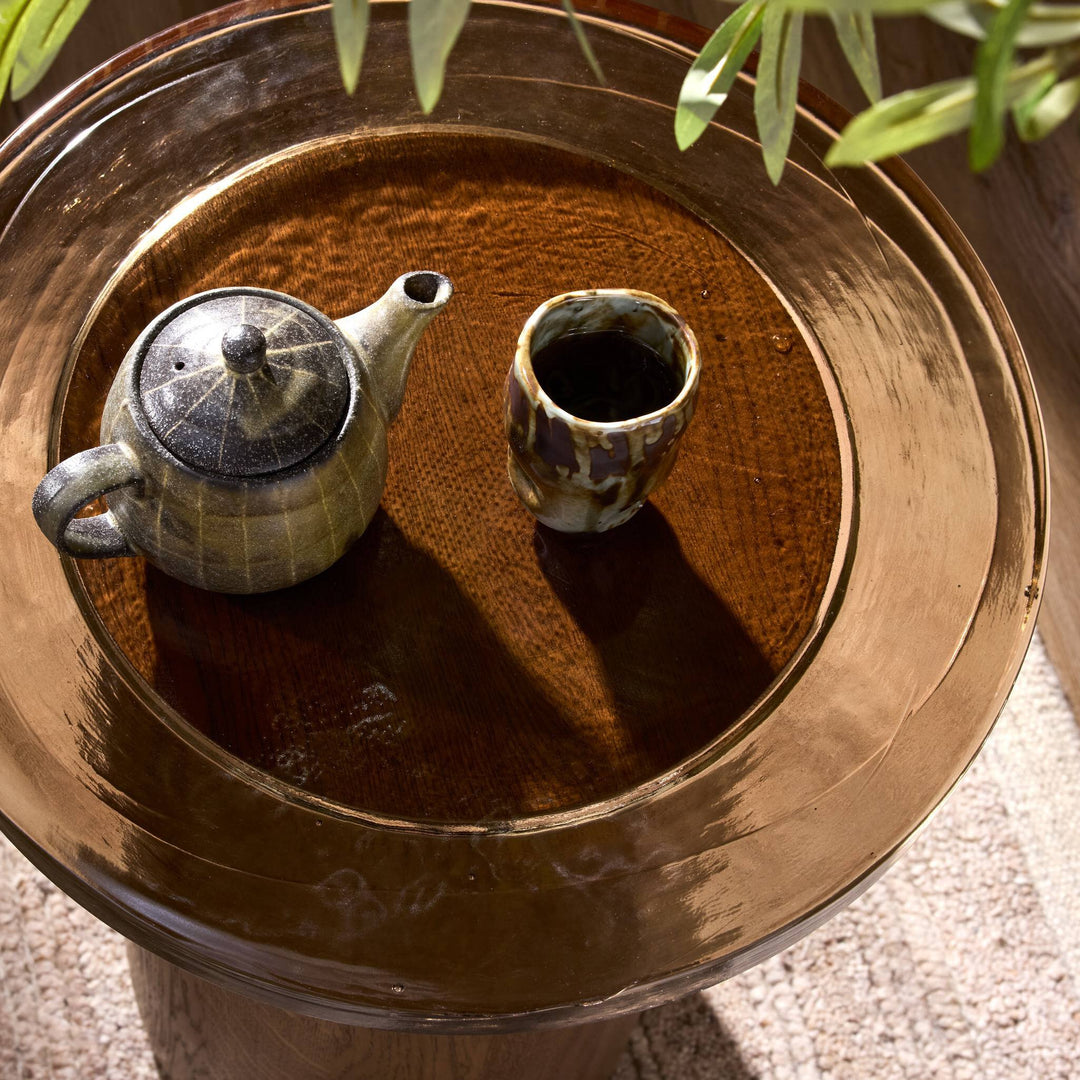 Smoked Brown Cast Glass