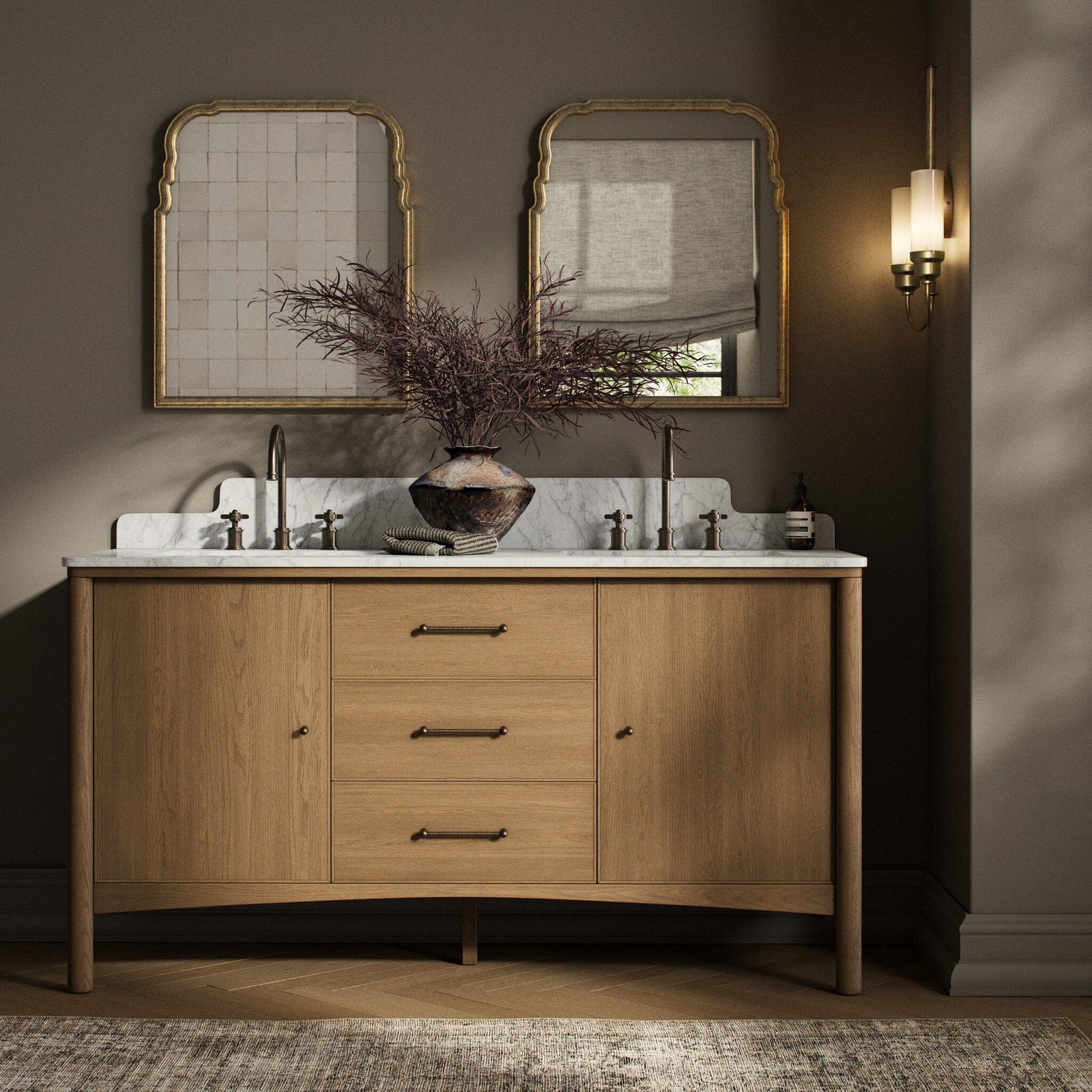 Four Hands - Porter Double Vanity - 251363-001 | American Home Furniture